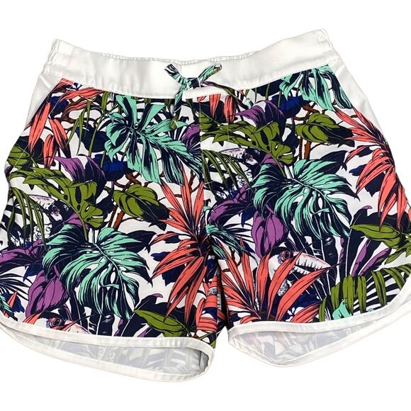 Columbia Shorts Girls Medium 10/12 Omni-Shade Sandy Shore Shorts Tropical Floral - Picture 1 of 7